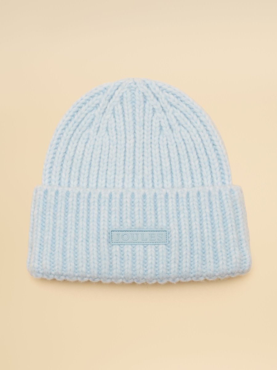 Chunky Blue Knitted Beanie - RUTHERFORD & Co