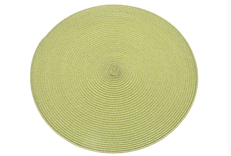Circular ribbed placemat apple - RUTHERFORD & Co