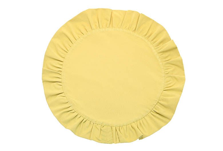Circular ruffle edge placemat butter - RUTHERFORD & Co