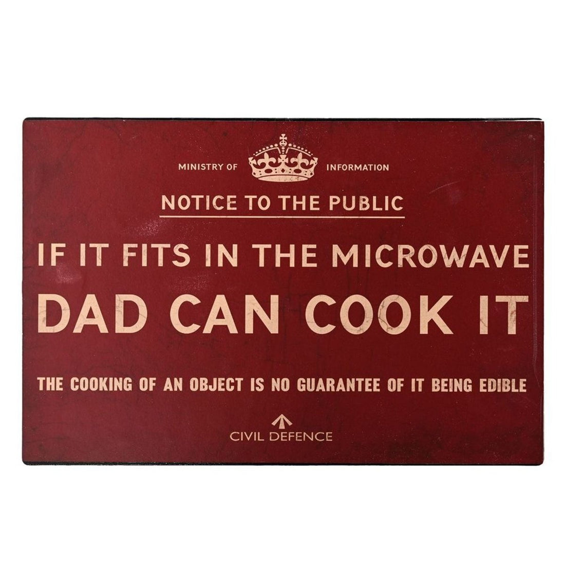 Civil Defence Dad Microwave Wall Plaque - RUTHERFORD & Co