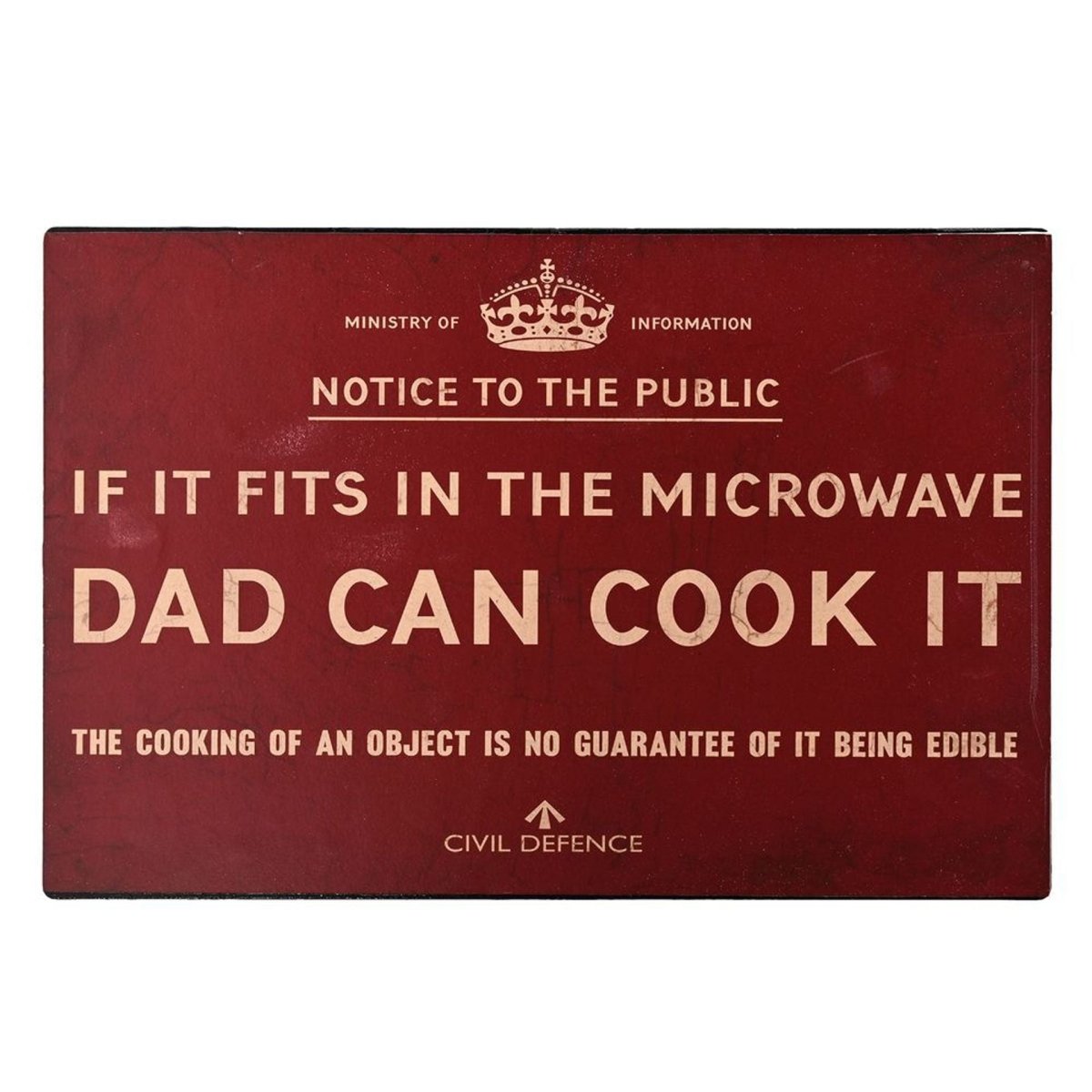 Civil Defence Dad Microwave Wall Plaque - RUTHERFORD & Co