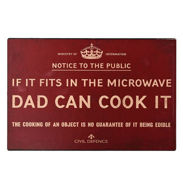 Civil Defence Dad Microwave Wall Plaque - RUTHERFORD & Co