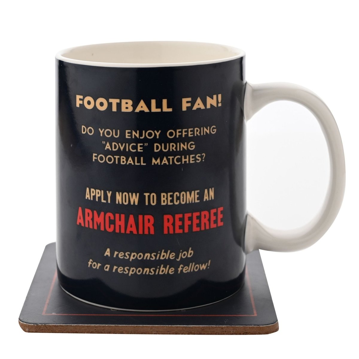 Civil Defence Football Watching Mug & Coaster Set - RUTHERFORD & Co