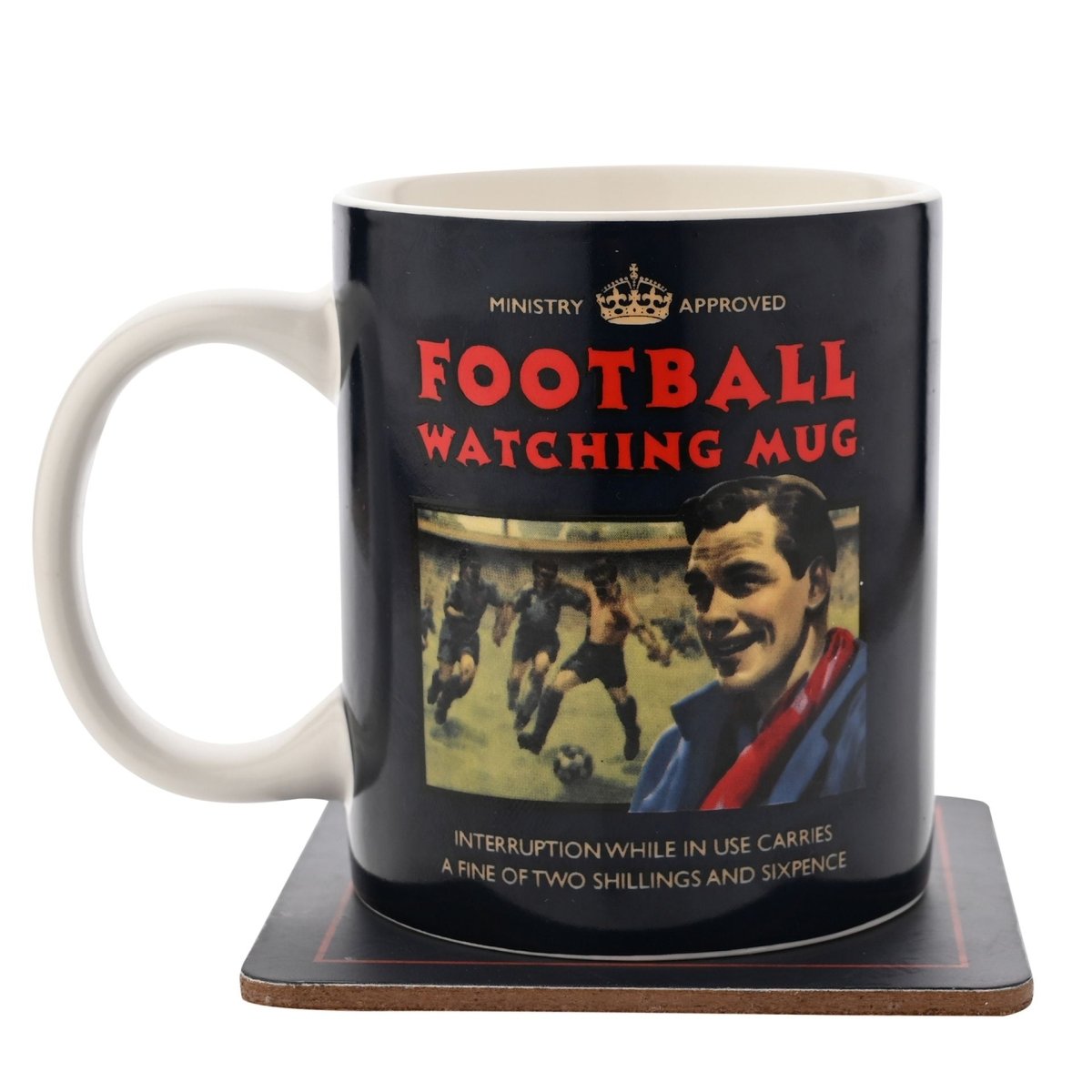 Civil Defence Football Watching Mug & Coaster Set - RUTHERFORD & Co