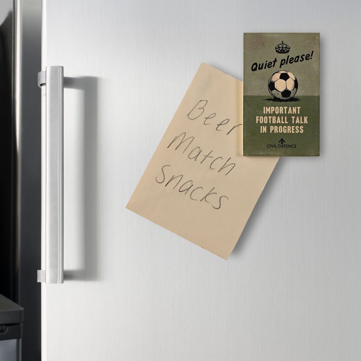 Civil Defence Magnet Quiet Please Football - RUTHERFORD & Co