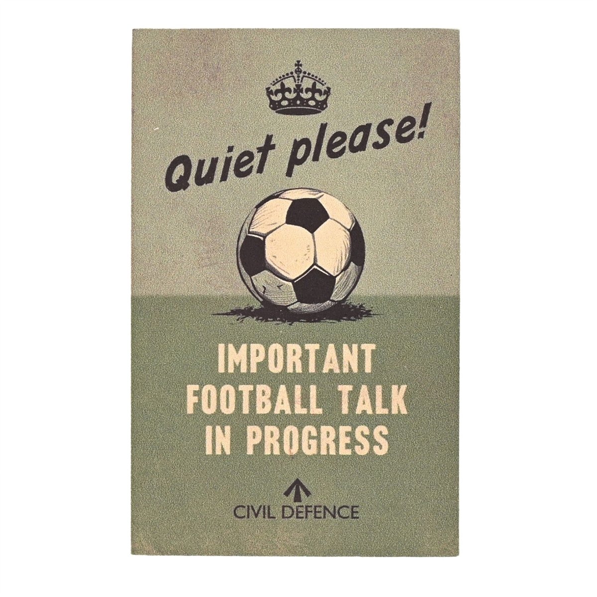 Civil Defence Magnet Quiet Please Football - RUTHERFORD & Co