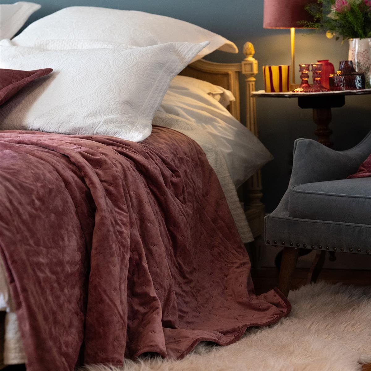 Clara Velvet Bedspread - RUTHERFORD & Co