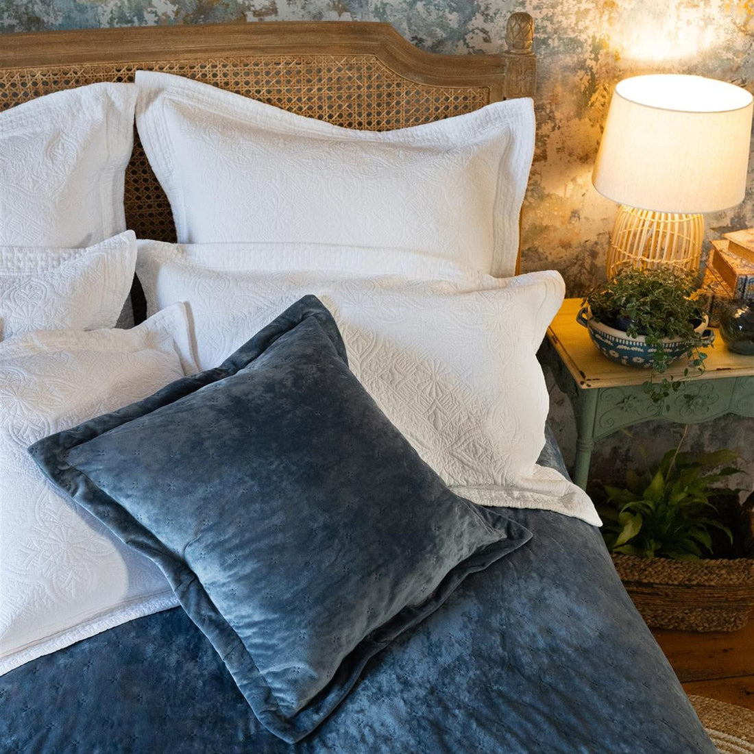 Clara Velvet Bedspread - RUTHERFORD & Co
