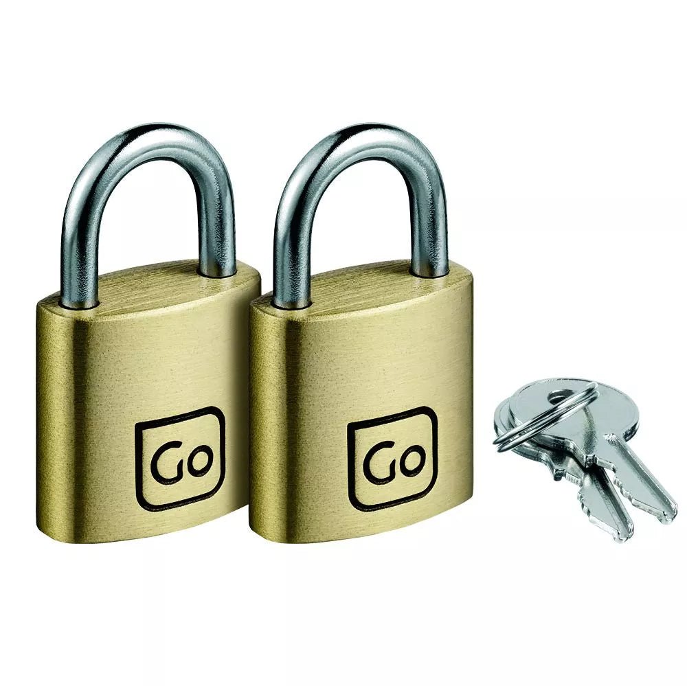 Classic Brass Key Twin Padlocks - RUTHERFORD & Co