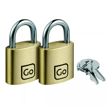 Classic Brass Key Twin Padlocks - RUTHERFORD & Co