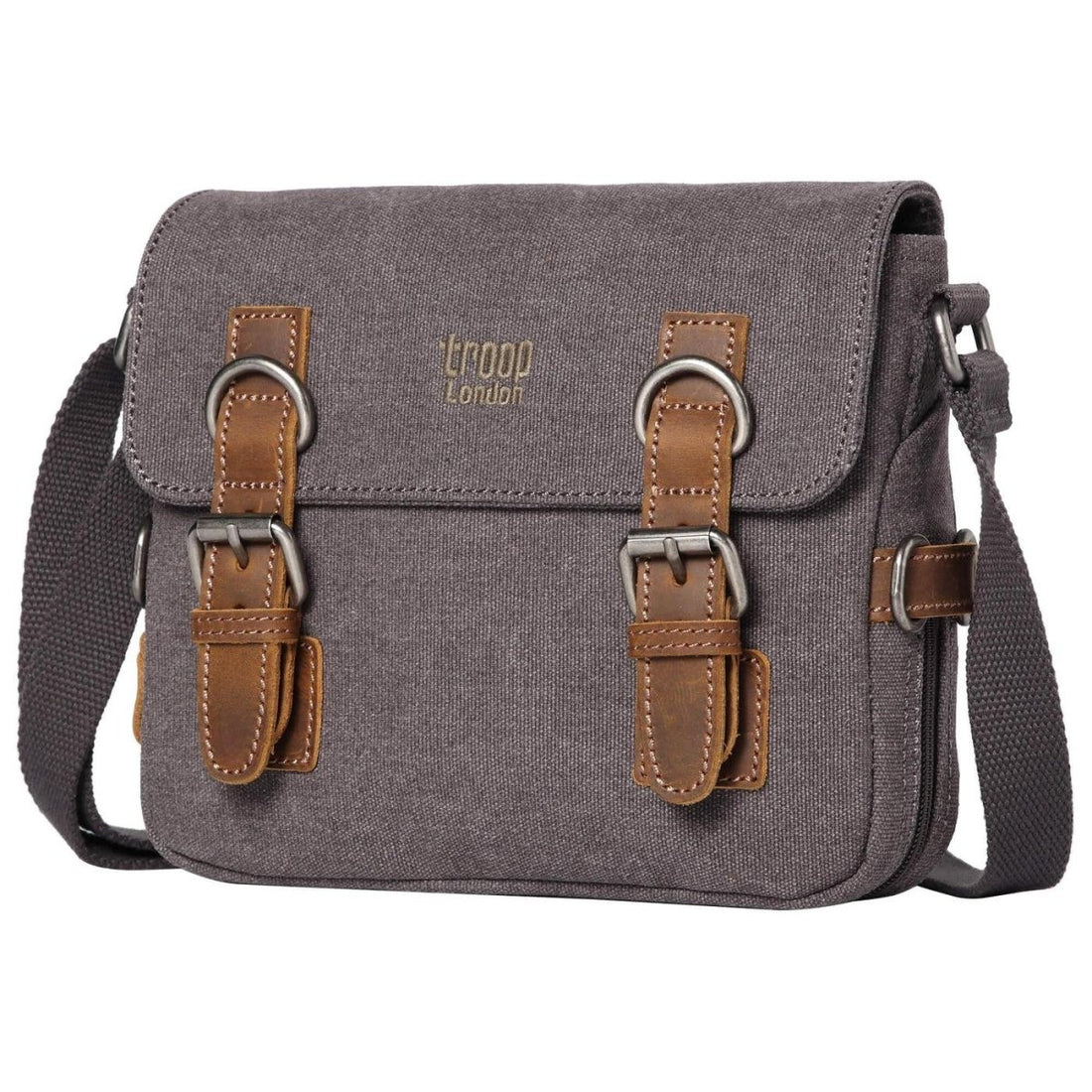 CLASSIC CANVAS ACROSS BODY BAG TRAVEL BAG - BLACK - RUTHERFORD & Co