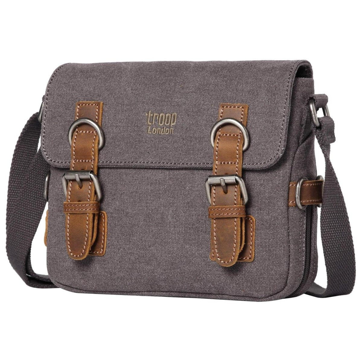 CLASSIC CANVAS ACROSS BODY BAG TRAVEL BAG - BLACK - RUTHERFORD & Co