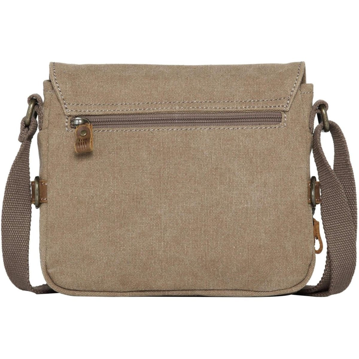 CLASSIC CANVAS ACROSS BODY BAG TRAVEL BAG - BROWN - RUTHERFORD & Co