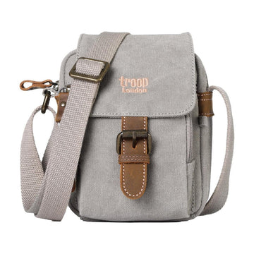 CLASSIC CANVAS ACROSS BODY BAG - TRP0213 - GREY - RUTHERFORD & Co