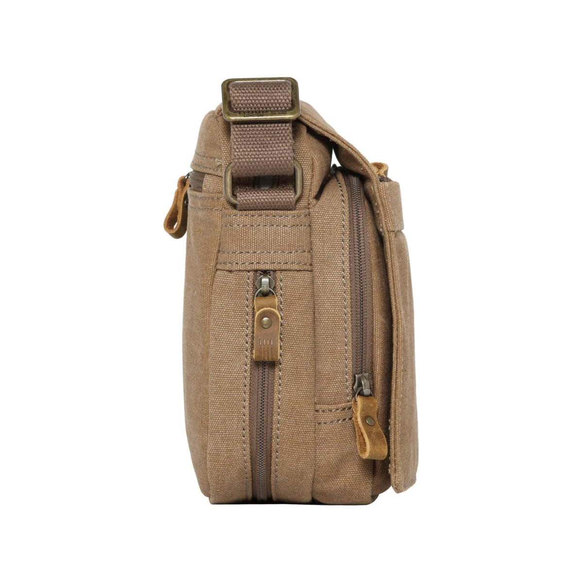 CLASSIC CANVAS ACROSS BODY BAG - TRP0220 - BROWN - RUTHERFORD & Co