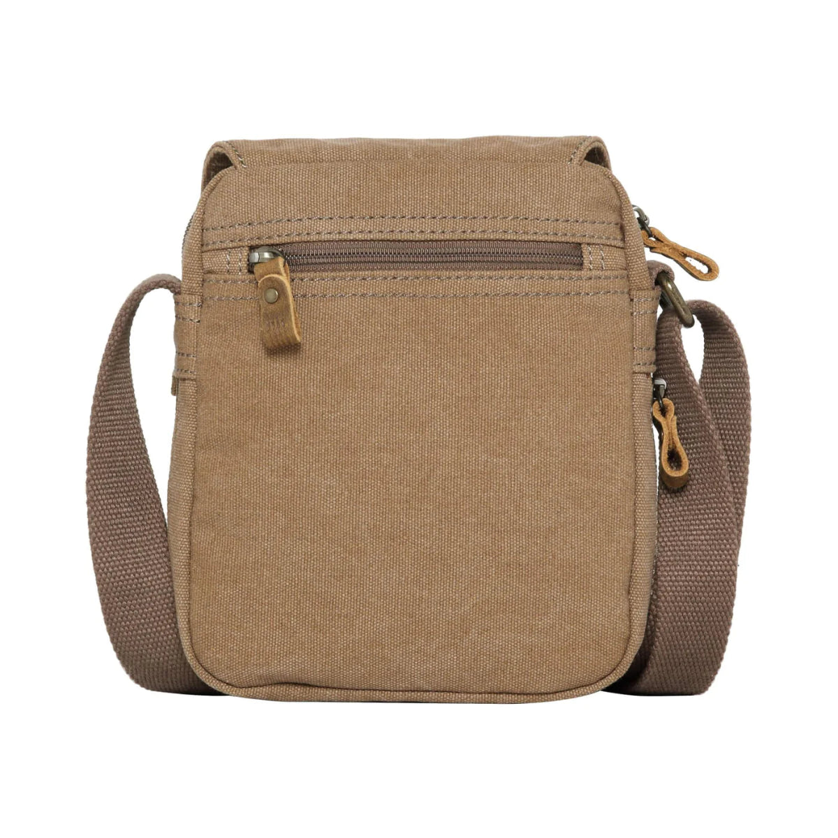 CLASSIC CANVAS ACROSS BODY BAG - TRP0220 - BROWN - RUTHERFORD & Co
