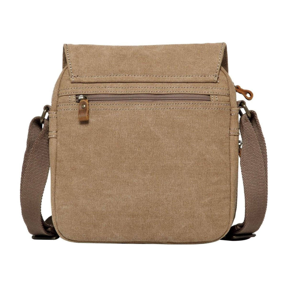 CLASSIC CANVAS ACROSS BODY BAG - TRP0238 - BROWN - RUTHERFORD & Co
