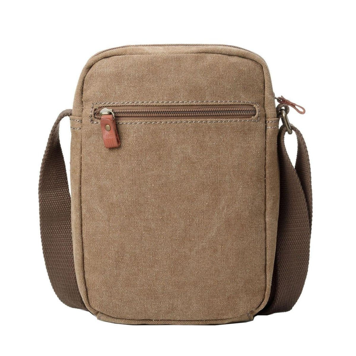 CLASSIC CANVAS ACROSS BODY BAG - TRP0370 - BROWN - RUTHERFORD & Co