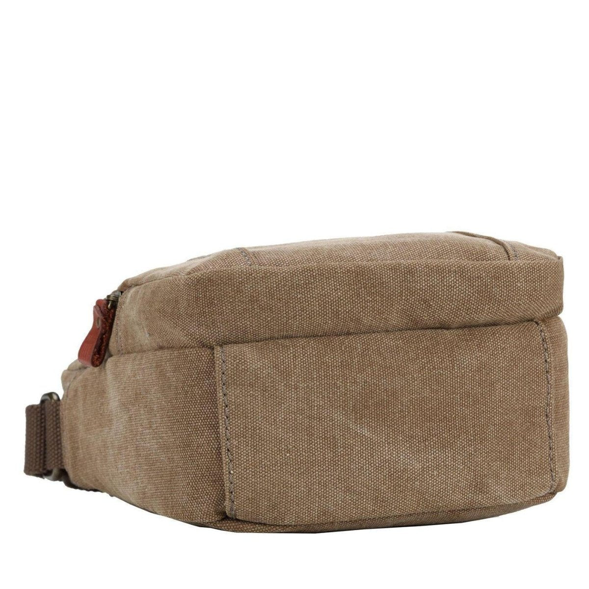 CLASSIC CANVAS ACROSS BODY BAG - TRP0370 - BROWN - RUTHERFORD & Co