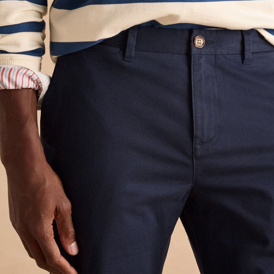 Classic Fit Navy Chino Trousers - RUTHERFORD & Co