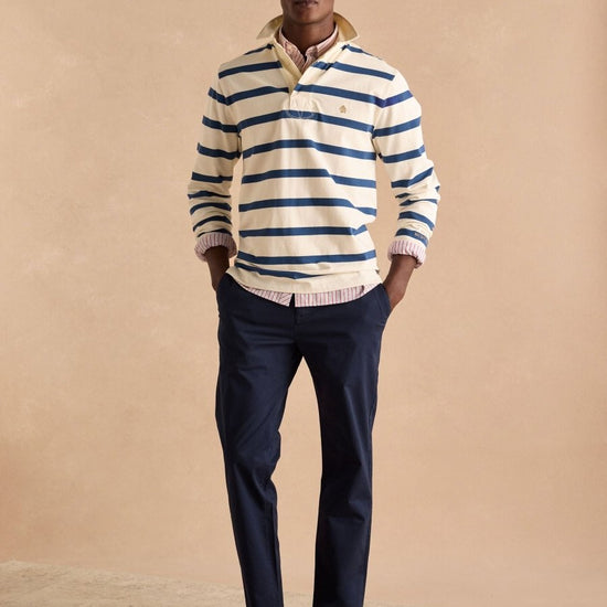 Classic Fit Navy Chino Trousers - RUTHERFORD & Co