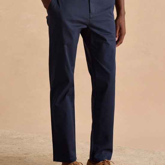 Classic Fit Navy Chino Trousers - RUTHERFORD & Co