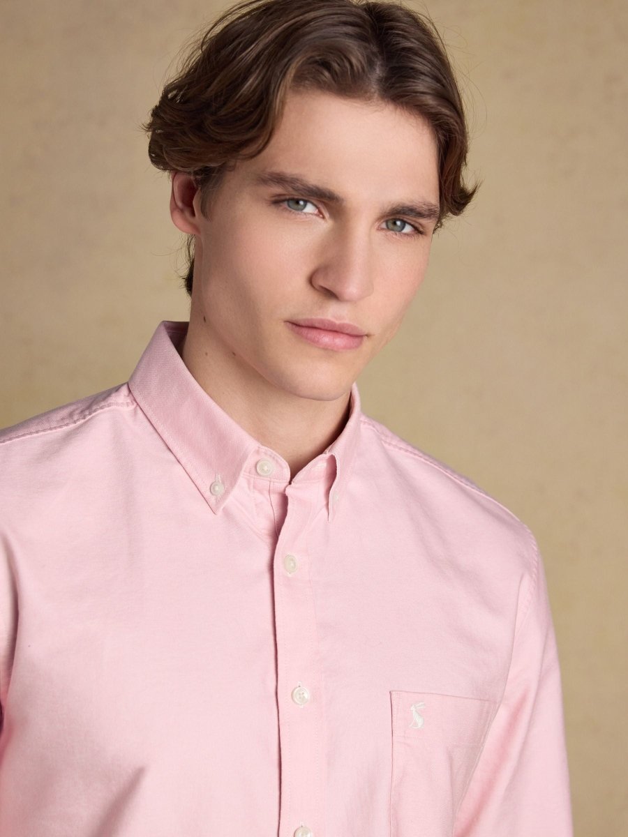 Classic Fit Pink Cotton Oxford Shirt - RUTHERFORD & Co