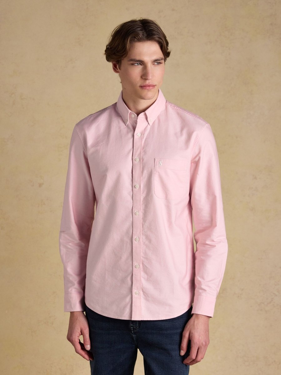 Classic Fit Pink Cotton Oxford Shirt - RUTHERFORD & Co