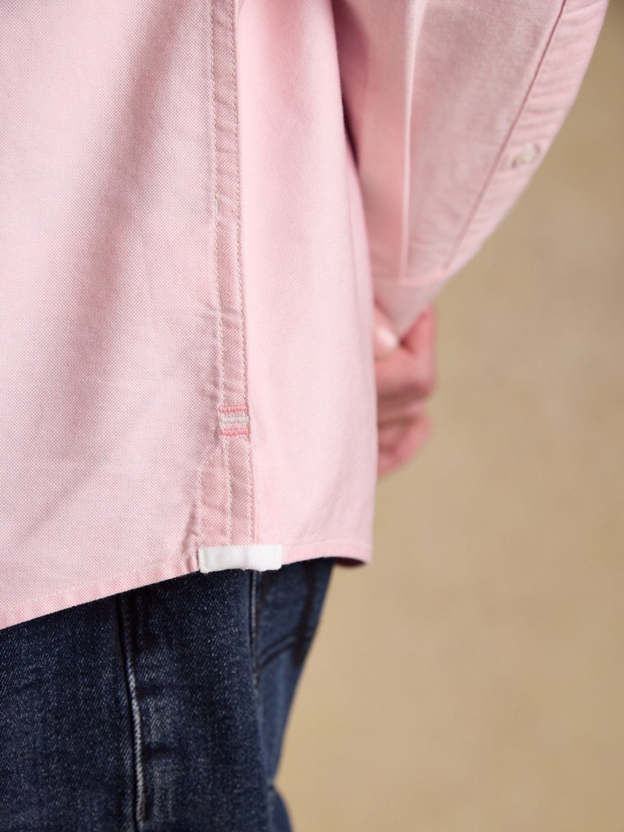 Classic Fit Pink Cotton Oxford Shirt - RUTHERFORD & Co