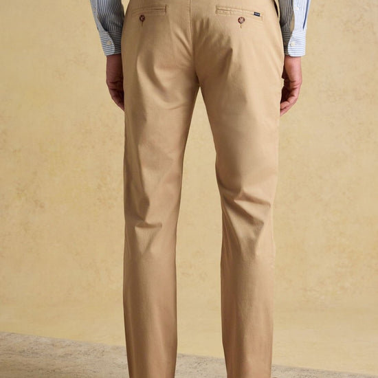 Classic Fit Tan Chino Trousers - RUTHERFORD & Co