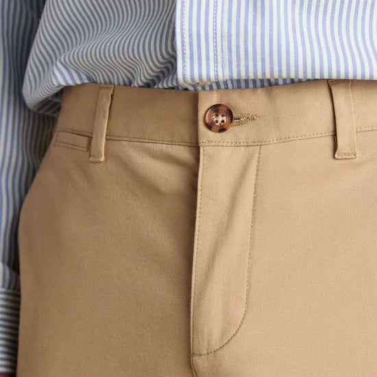 Classic Fit Tan Chino Trousers - RUTHERFORD & Co