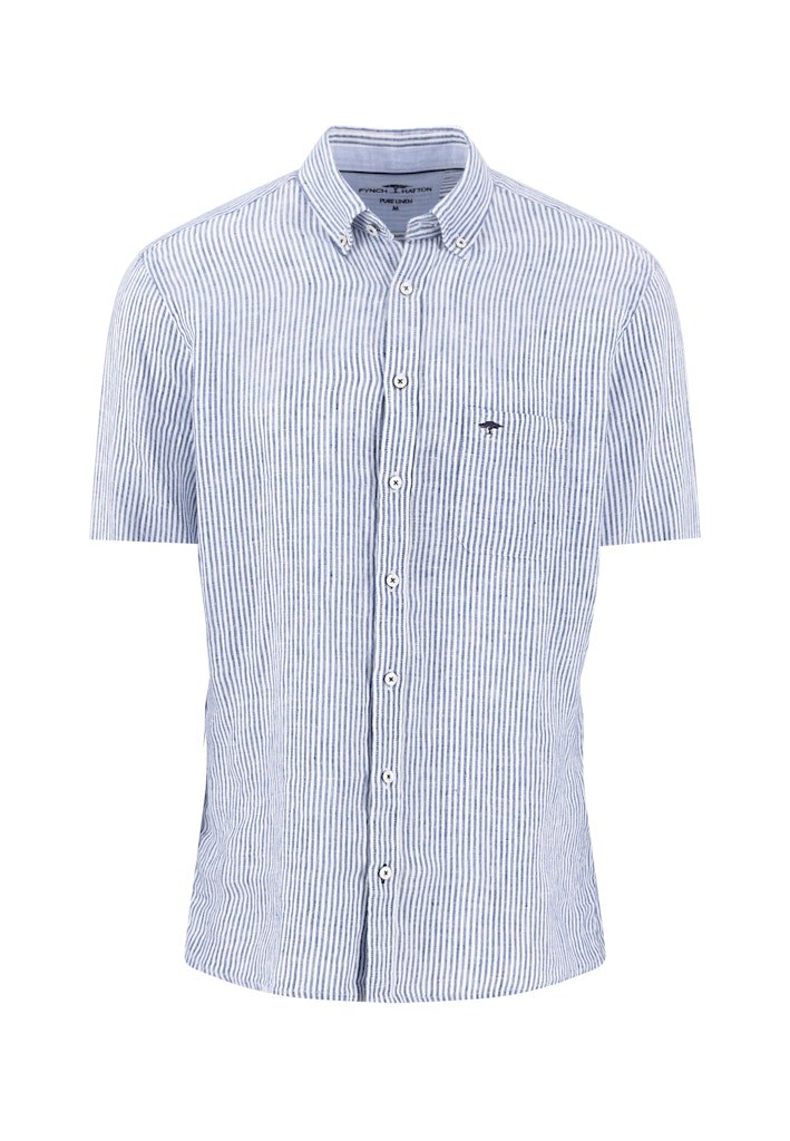 Classic Linen Stripe, B.D., 1/1 Harbor Blue - RUTHERFORD & Co
