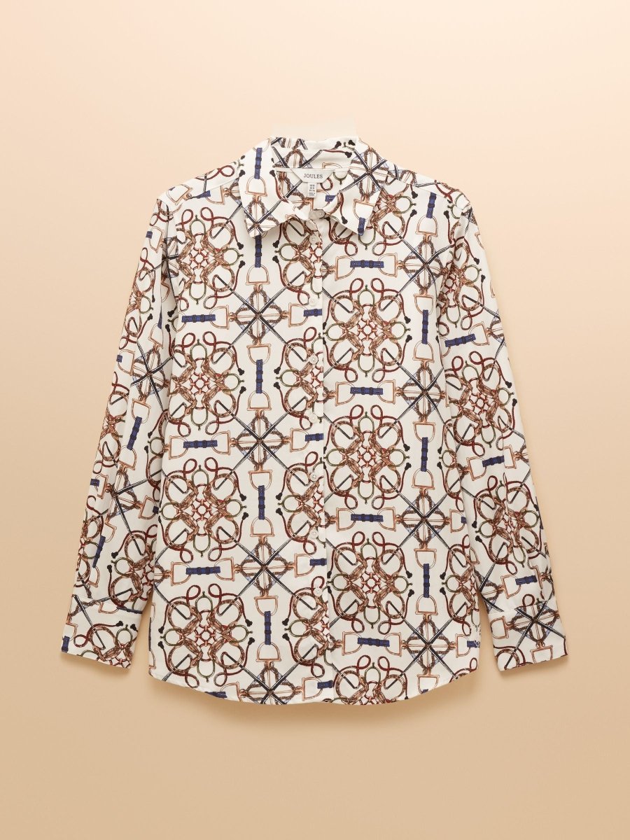 Claudia Cream Bridle Boyfriend Shirt - RUTHERFORD & Co