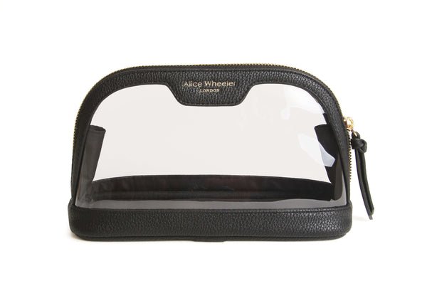 Clear Beauty Case - Make Up Bag/Black - RUTHERFORD & Co