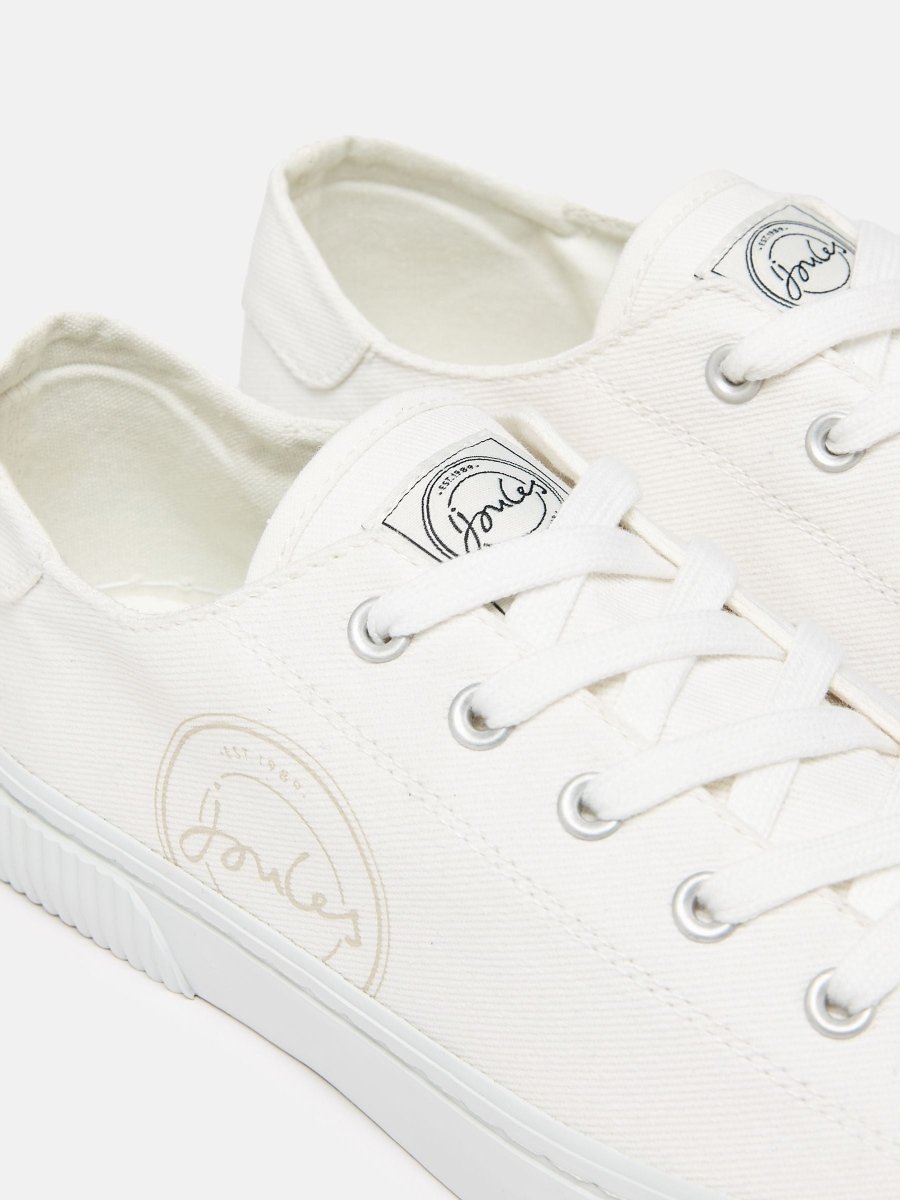 Coast White Canvas Pumps - RUTHERFORD & Co