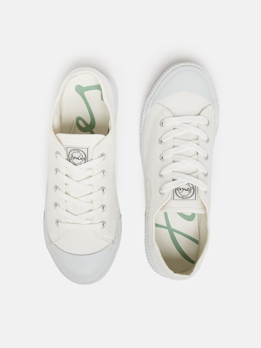 Coast White Canvas Pumps - RUTHERFORD & Co