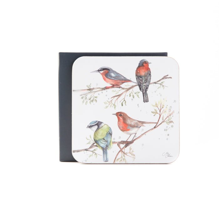 Coaster Set of 4/The Lookout/British Birds - RUTHERFORD & Co
