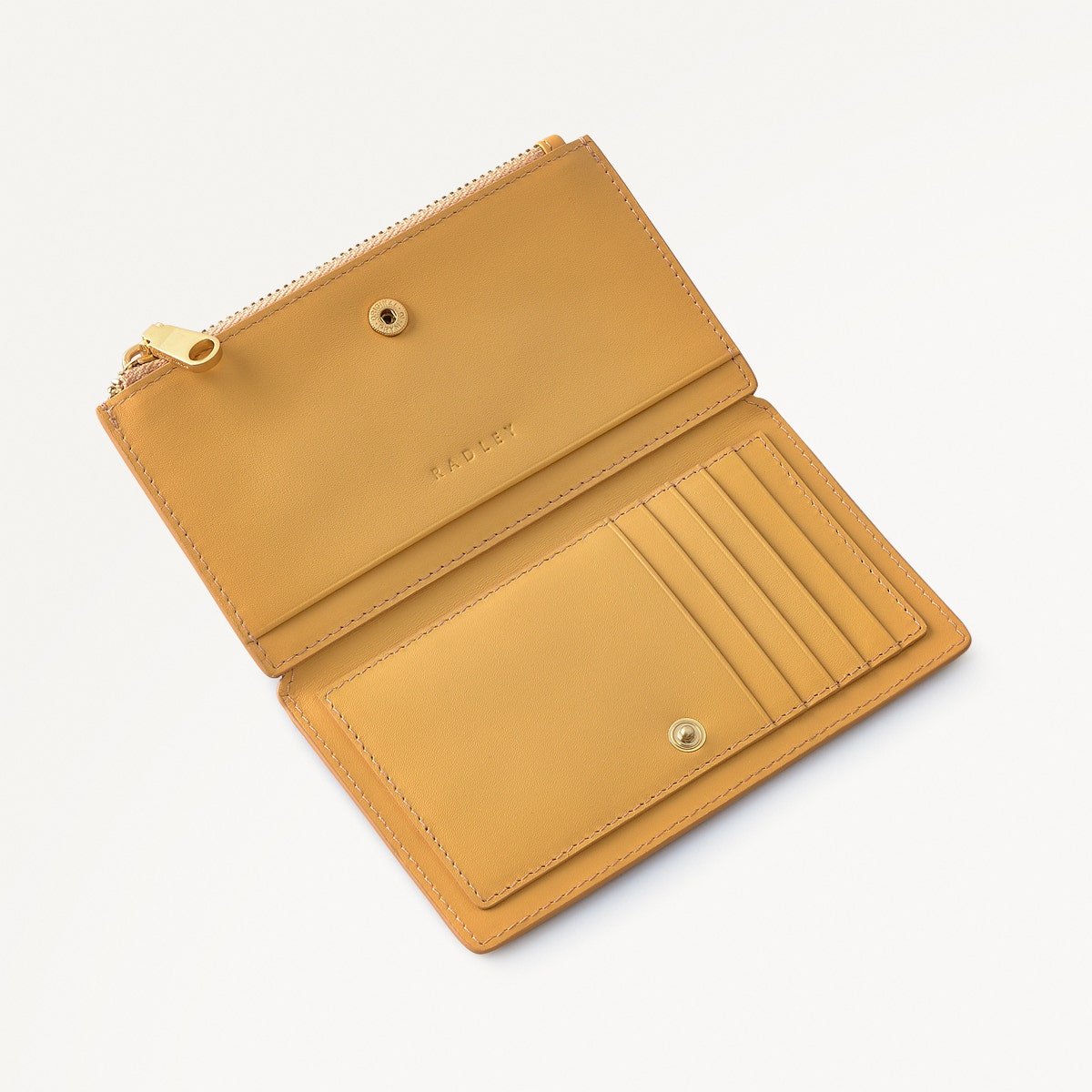 COIN STREET/PECAN/MEDIUM ZIPTOP PURSE - RUTHERFORD & Co