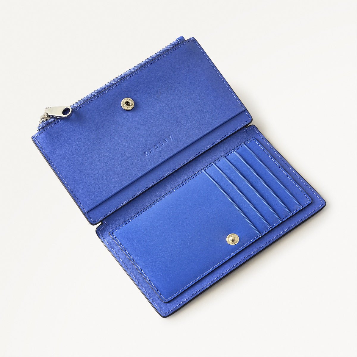 COIN STREET/YVES BLUE/MEDIUM ZIPTOP PURSE - RUTHERFORD & Co