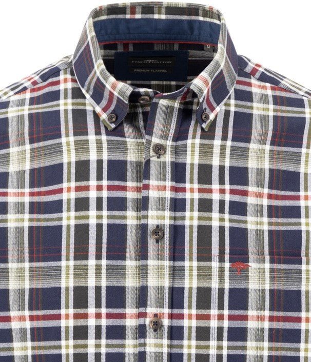 Colourful Flannel Check Shirt - Moss - RUTHERFORD & Co