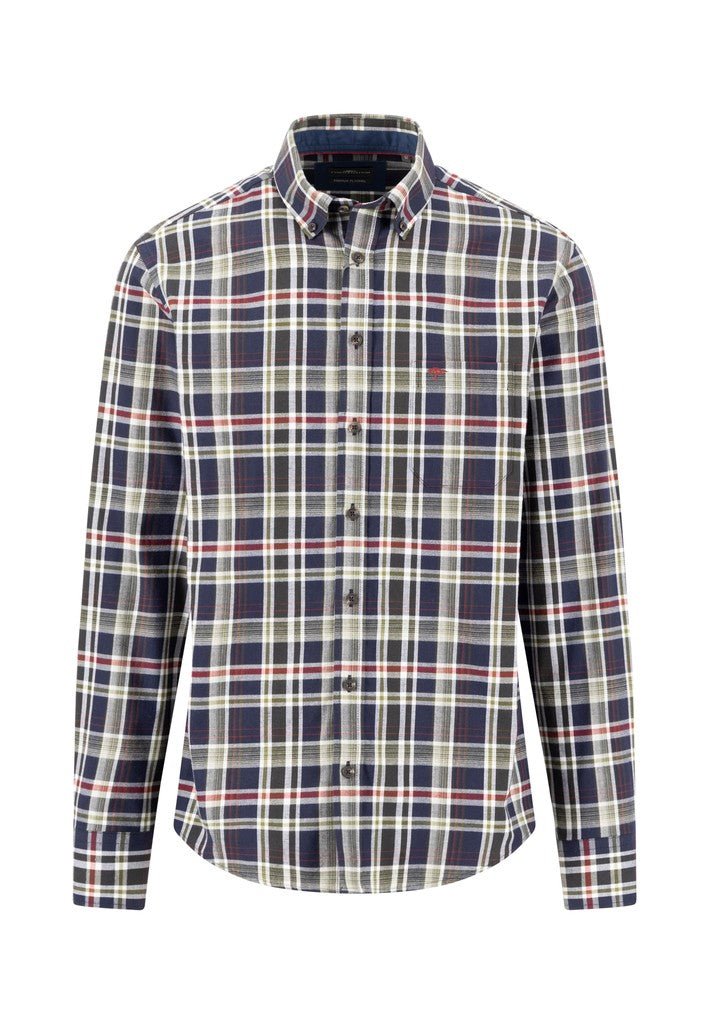 Colourful Flannel Check Shirt - Moss - RUTHERFORD & Co