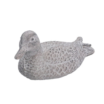 Concrete Orn 21.5cm - Stone Effect Duck - RUTHERFORD & Co