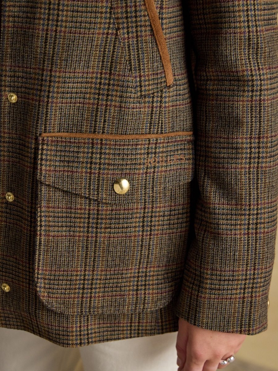Contemporary Brown Check Tweed Fieldcoat - RUTHERFORD & Co