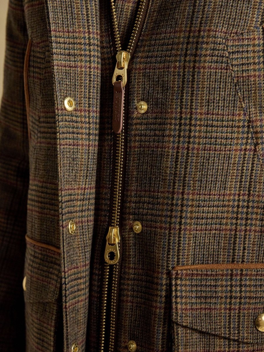Contemporary Brown Check Tweed Fieldcoat - RUTHERFORD & Co