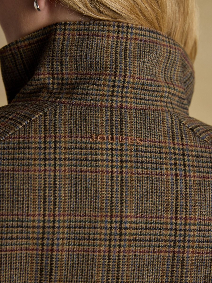 Contemporary Brown Check Tweed Fieldcoat - RUTHERFORD & Co
