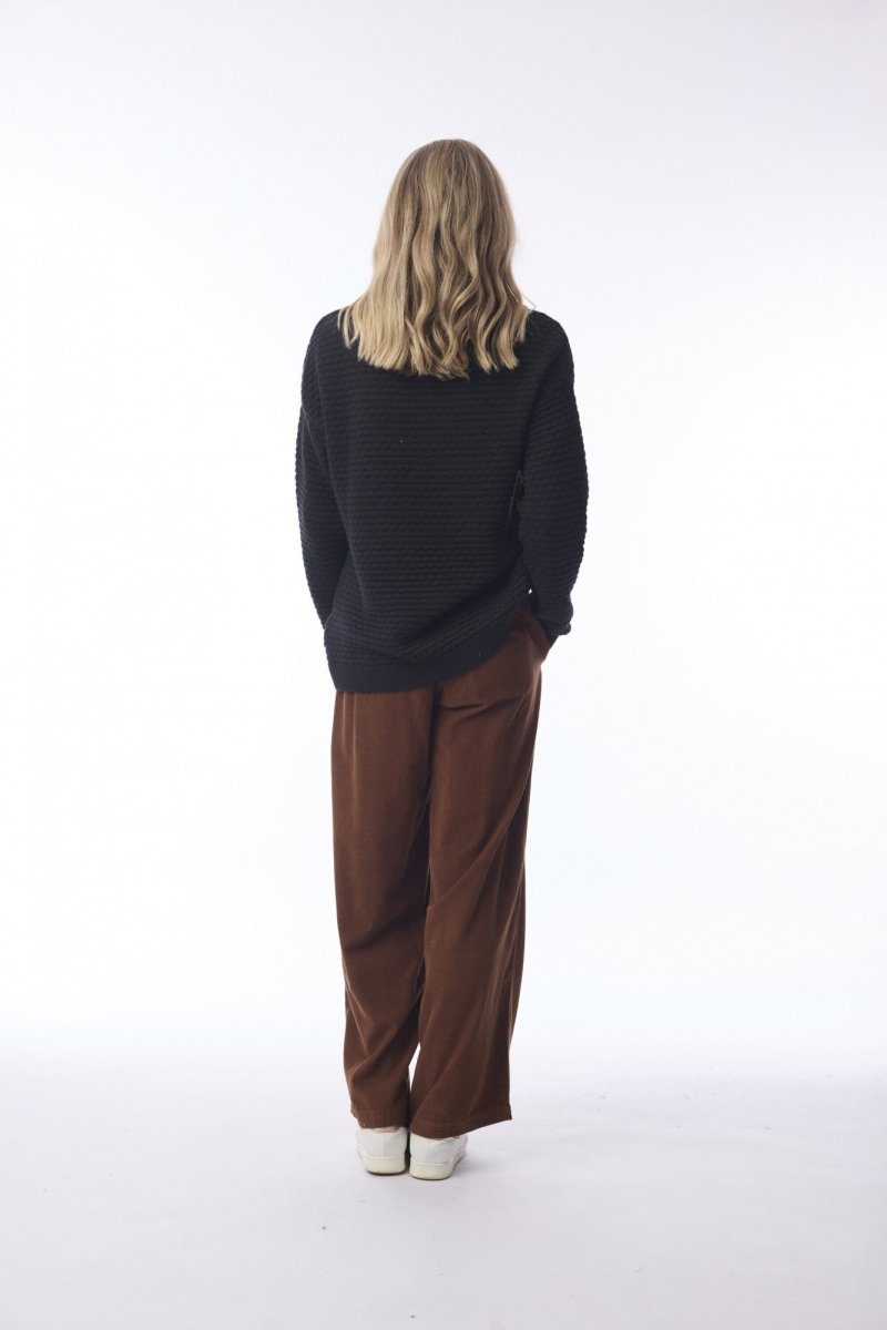 Cord Solid Trouser Flared Tan - RUTHERFORD & Co