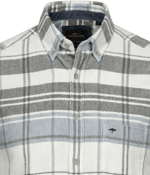 Corduroy Check Shirt - Clay - RUTHERFORD & Co