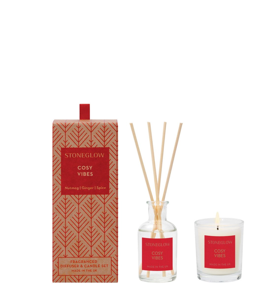 Cosy Vibes - Scented Gift Set (Mini Scented soy candle & reed diffuser) - RUTHERFORD & Co