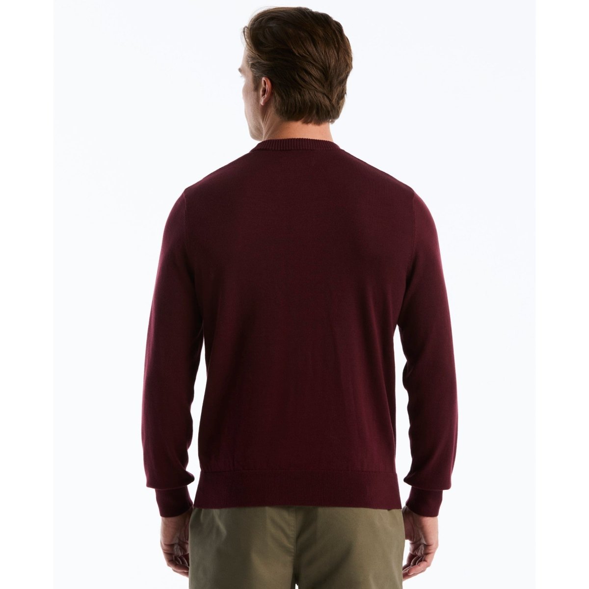 Cotton Crew Neck Sweater In Port Royale - RUTHERFORD & Co