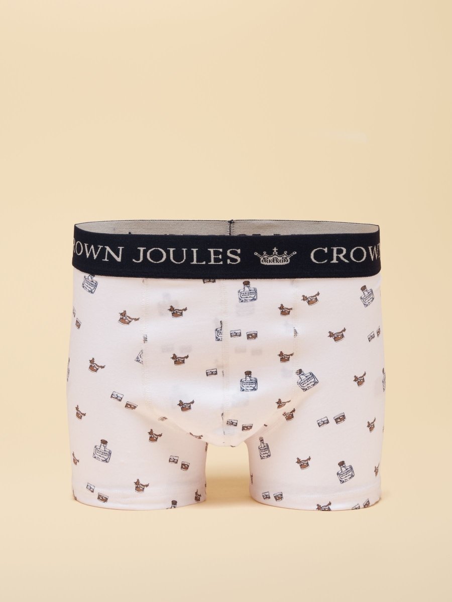 Cotton Jersey Boxer Shorts 2 pack - Orange/White - RUTHERFORD & Co